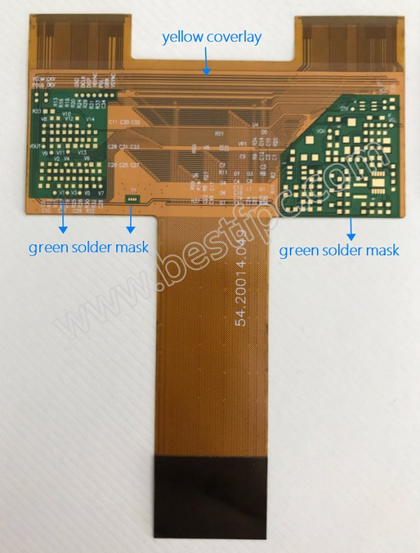 PI/FR4 stiffener and EMI shield