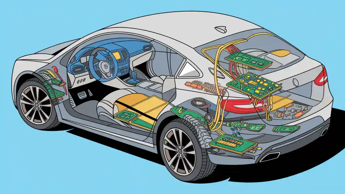 Which parts in the car will use FPC or RFP (rigid-flex PCB)？