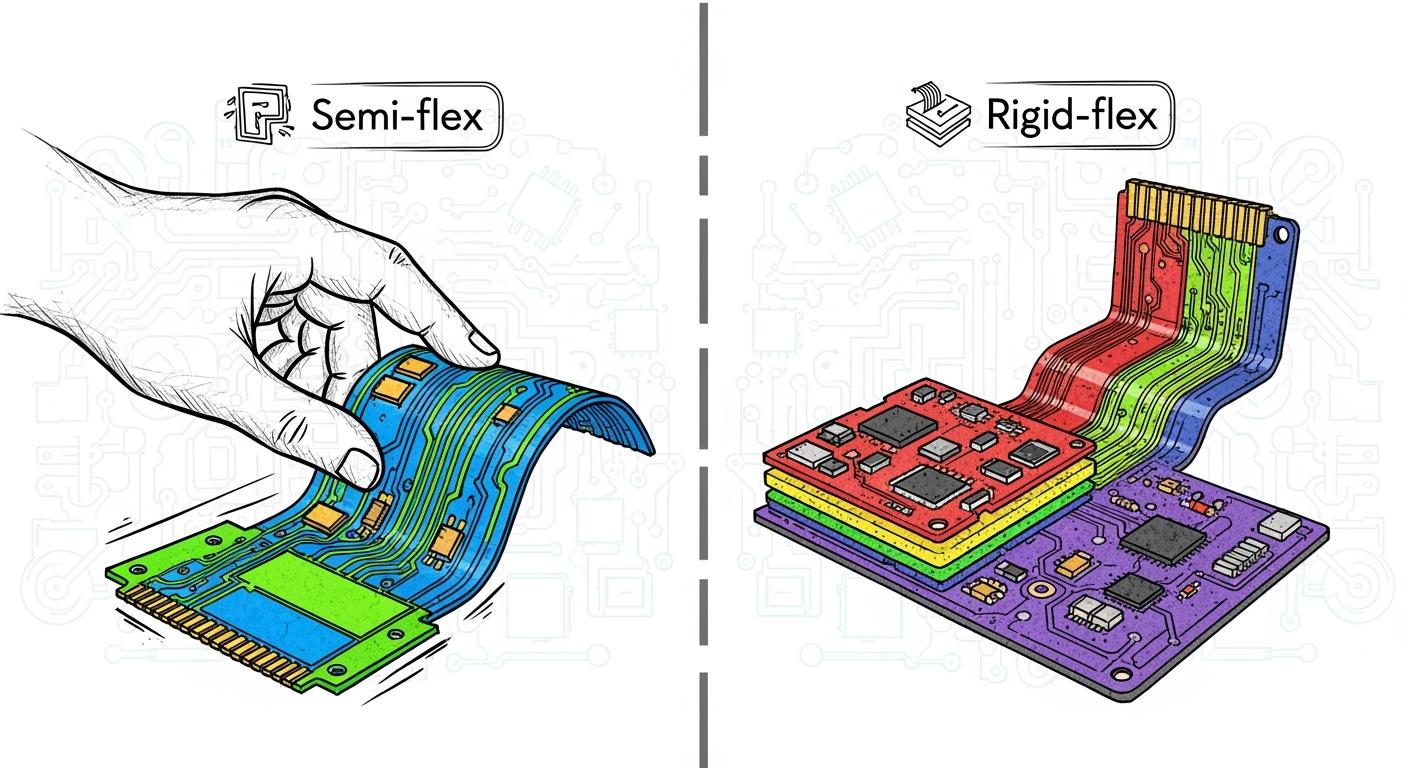 Semi-flex vs Rigid-flex PCBs: Key Differences Explained