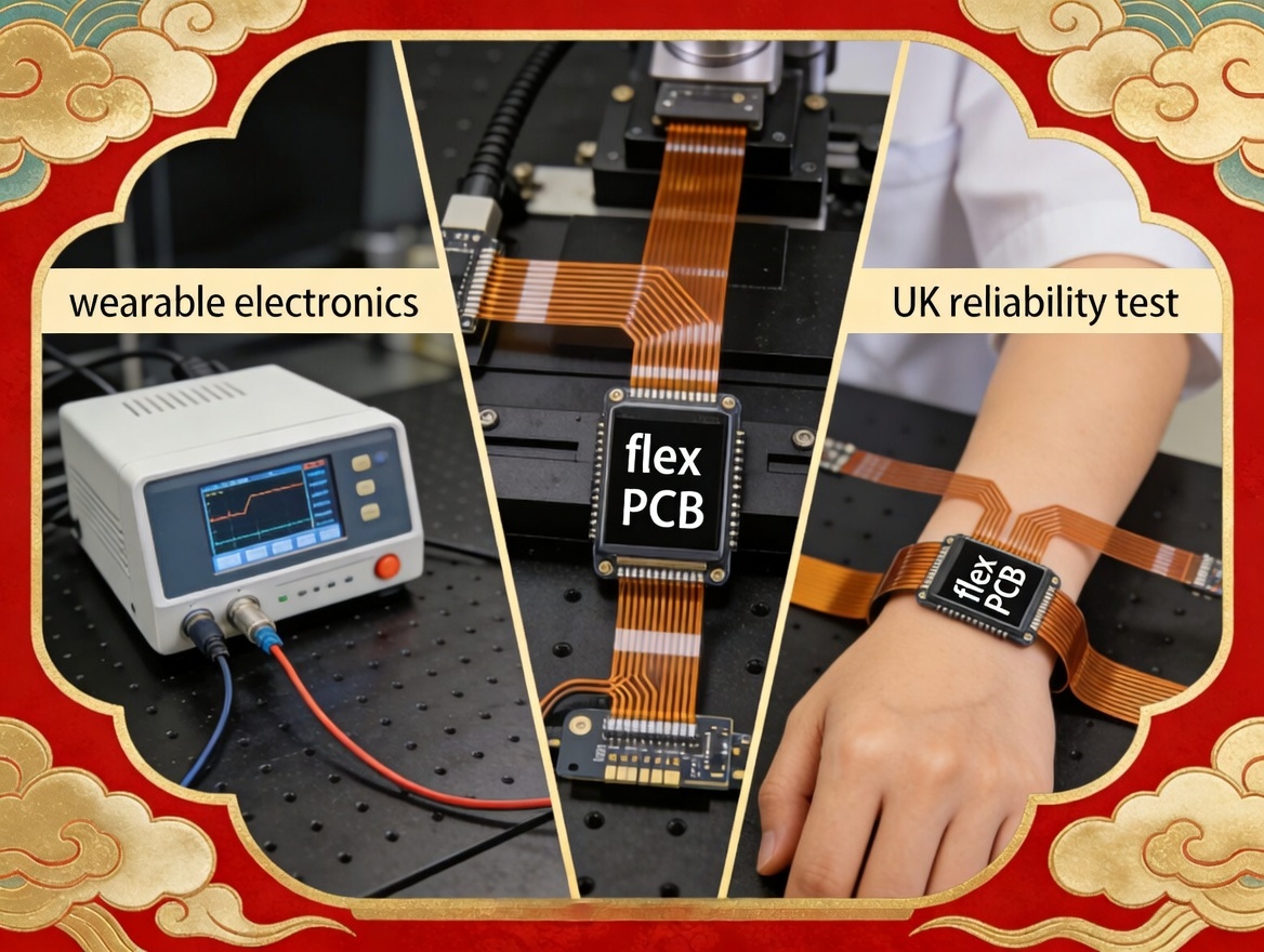 flex PCB fatigue testing wearable electronics UK reliability test