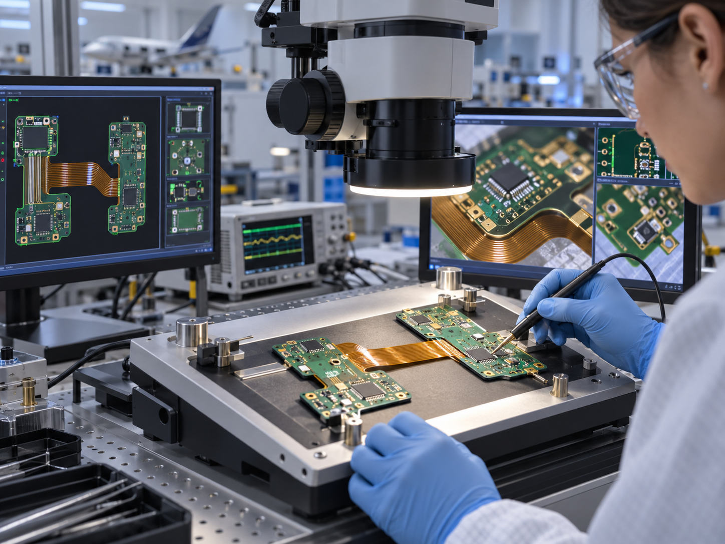aerospace rigid flex pcb quality inspection