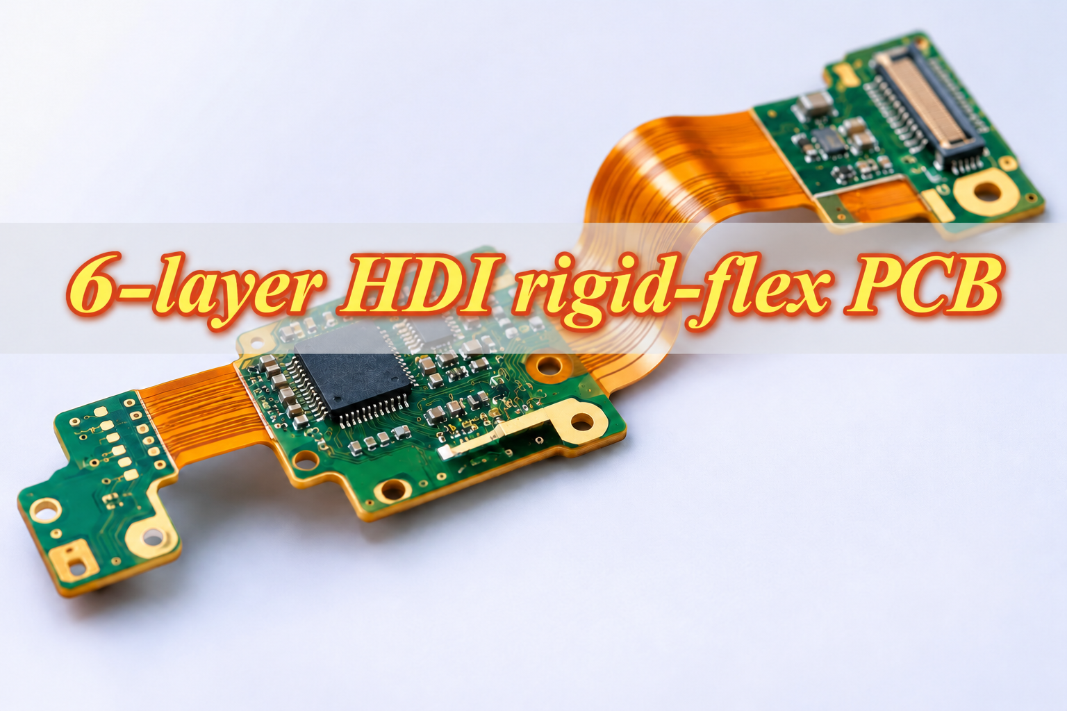 6-Layer HDI Rigid-Flex PCB Manufacturing & Assembly | Free DFM & Fast Delivery