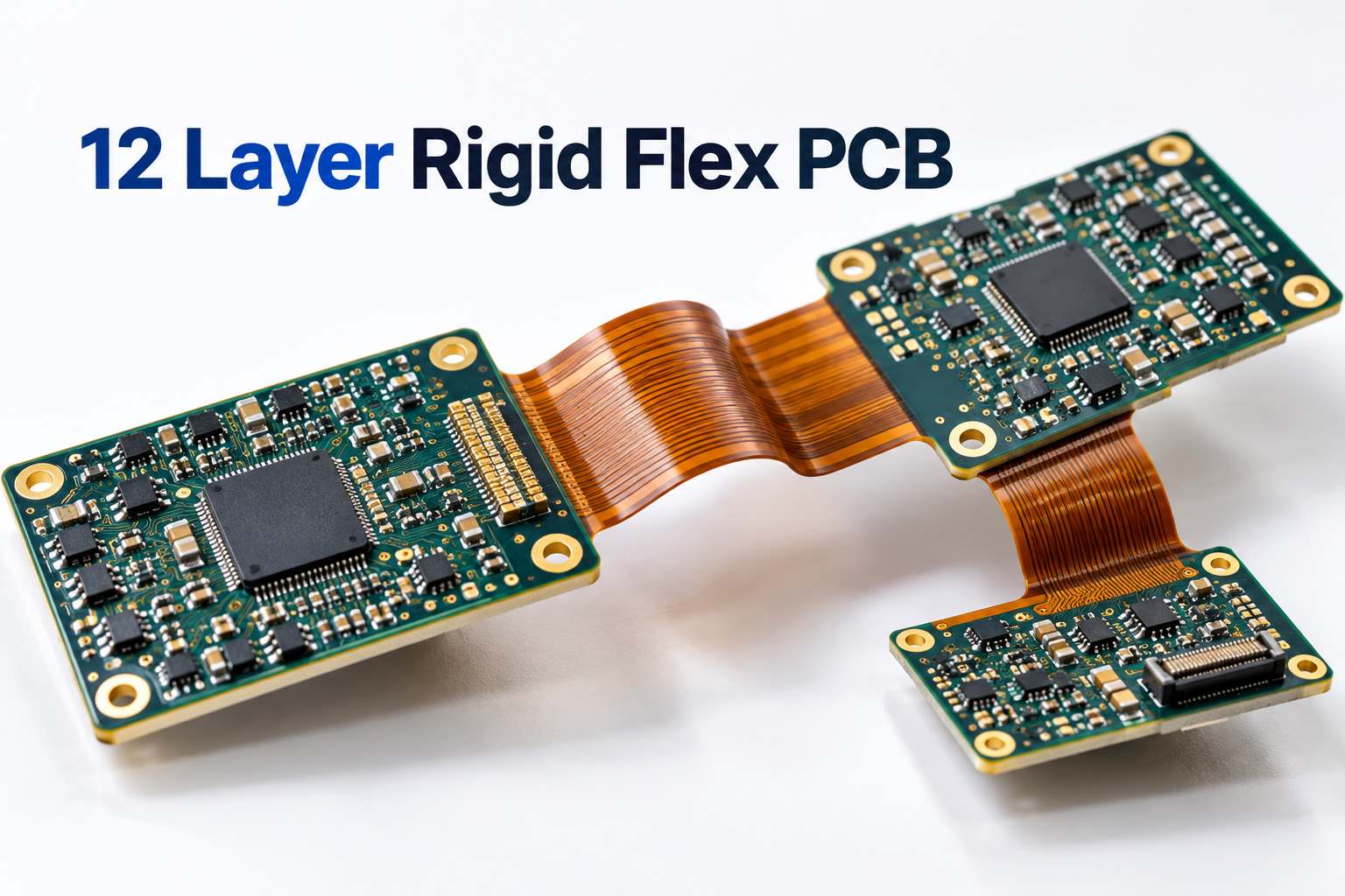 12 Layer Rigid Flex PCB Manufacturing & Assembly Services